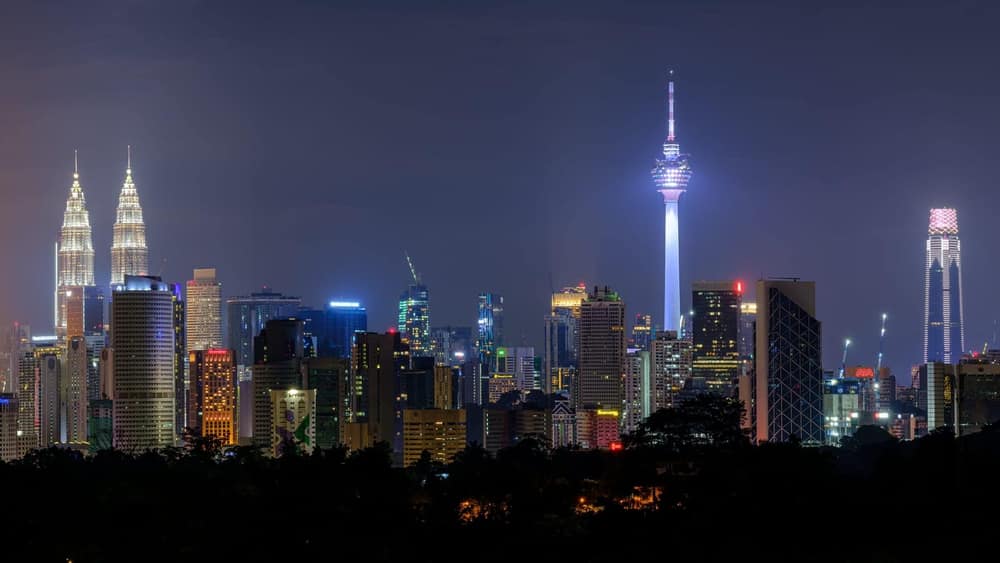 Kuala Lumpur skyline at night