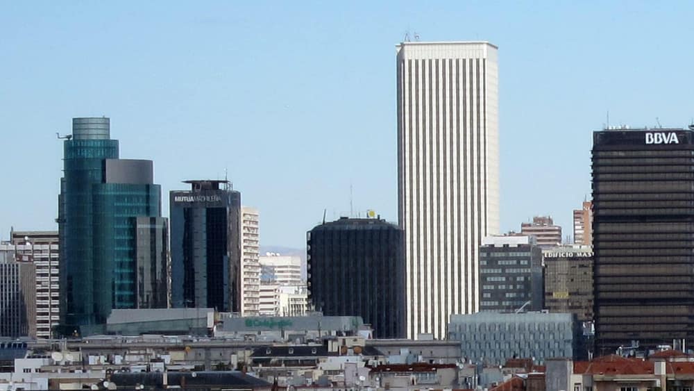 Madrid business district (Azca) skyline